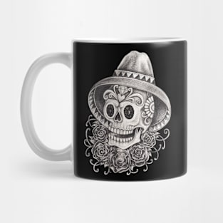 Sugar skull day of the dead. Mug